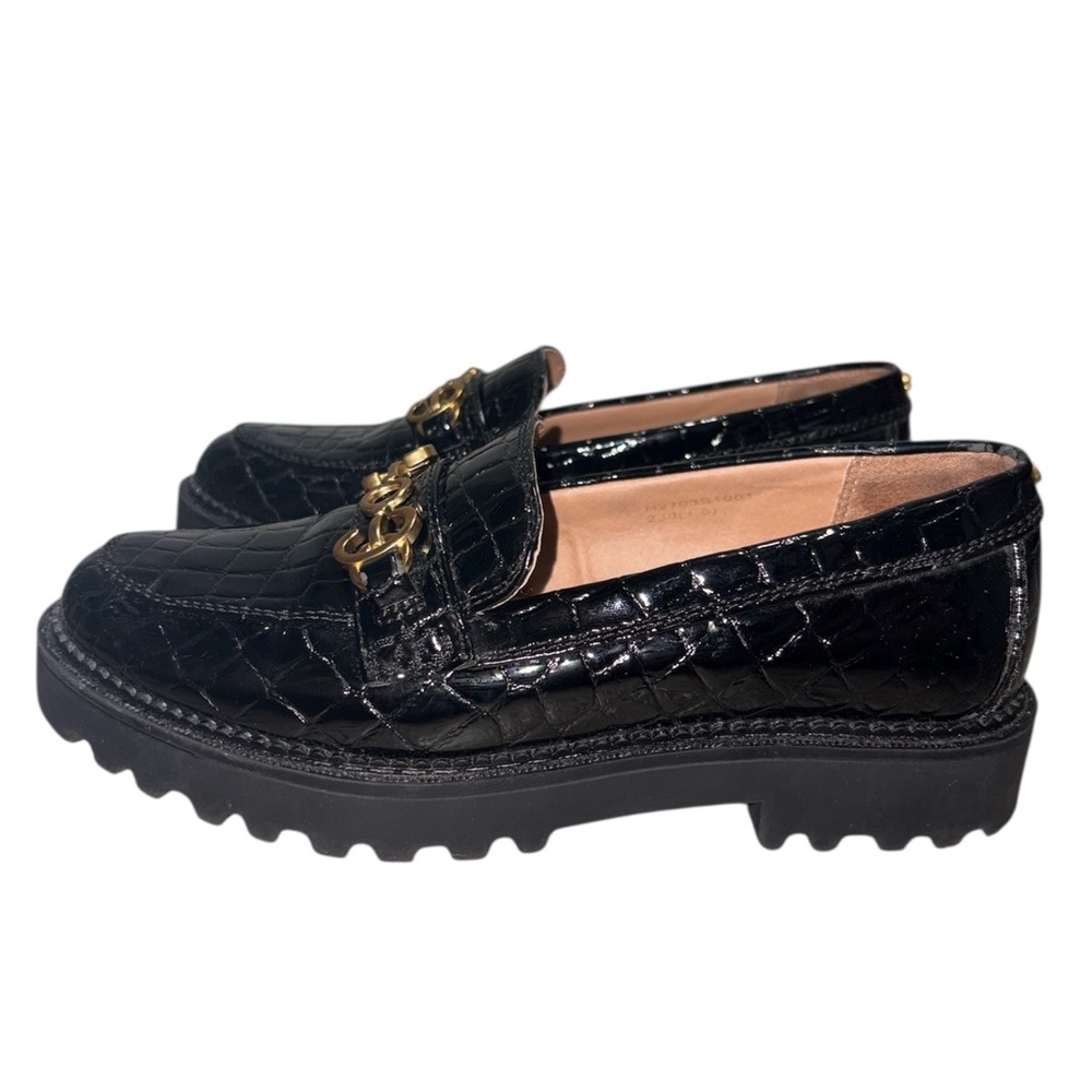 Circus NY By Sam‎ Edelman Deana Croc Embossed Chunky Lug Sole Loafers Size 6 - Picture 5 of 11